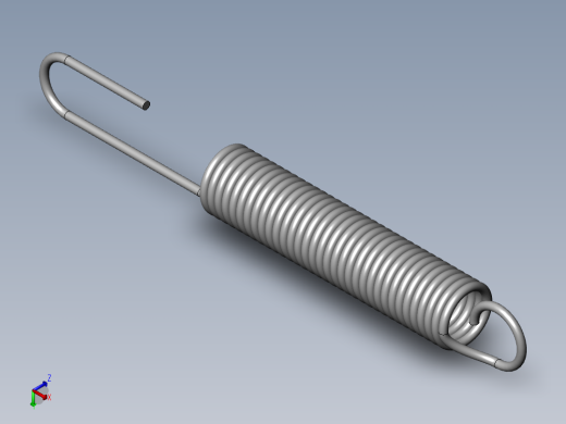 异形弹簧-96605K340_GALV SPRING-TEMPERED STL EXTENSION SPRING正等轴测缩略图