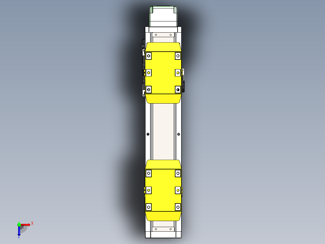 GTH内嵌丝杆全封闭GTH8S-BM-200W俯视图