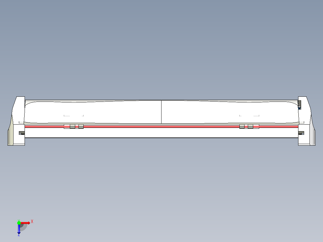 智能汽车尾翼运动机构设计俯视图