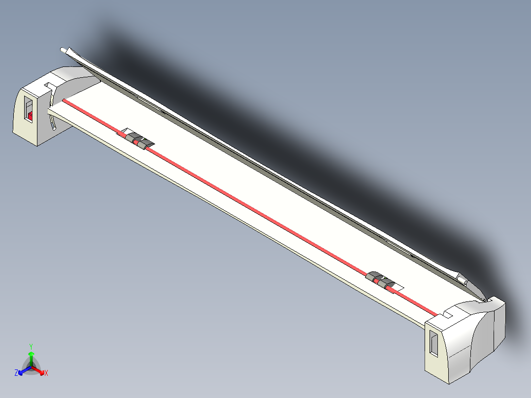 智能汽车尾翼运动机构设计正等轴测图