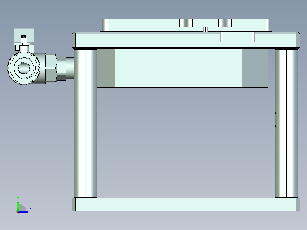 C15C-笔记本CNC工装夹具三维模型cnc2-0823左视图