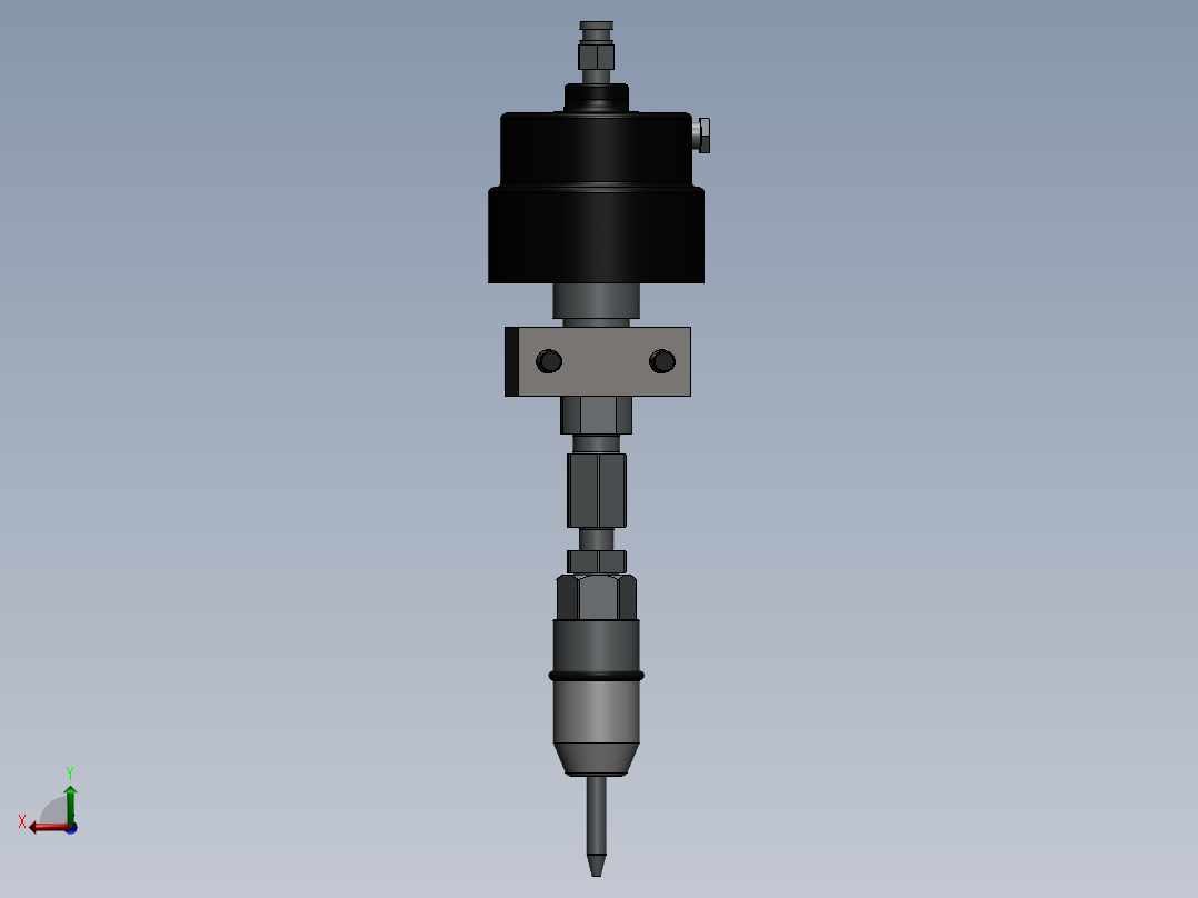 水切割机刀头组件后视图