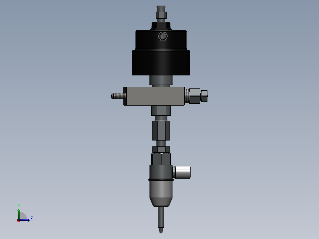 水切割机刀头组件左视图