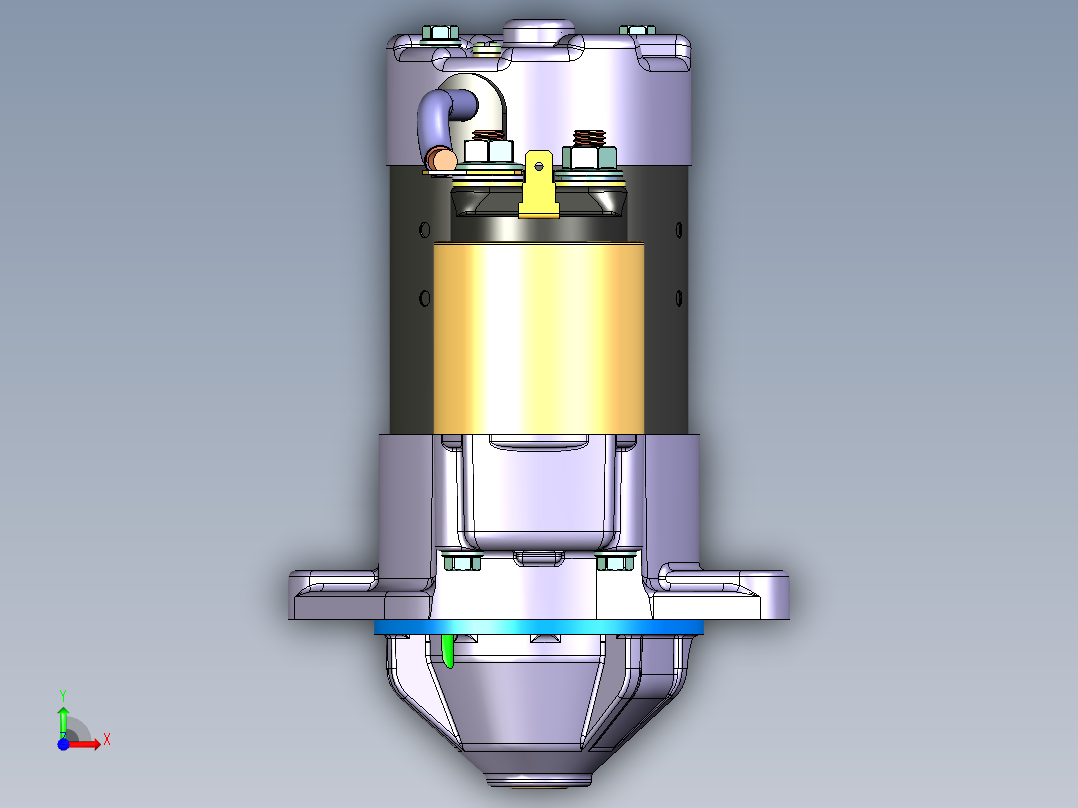 汽车起动机设计前视图