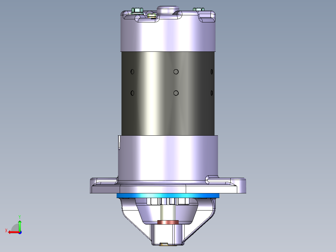 汽车起动机设计后视图