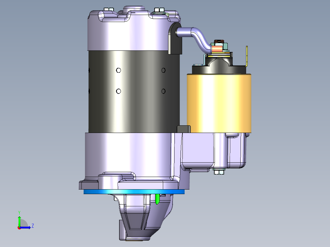 汽车起动机设计左视图