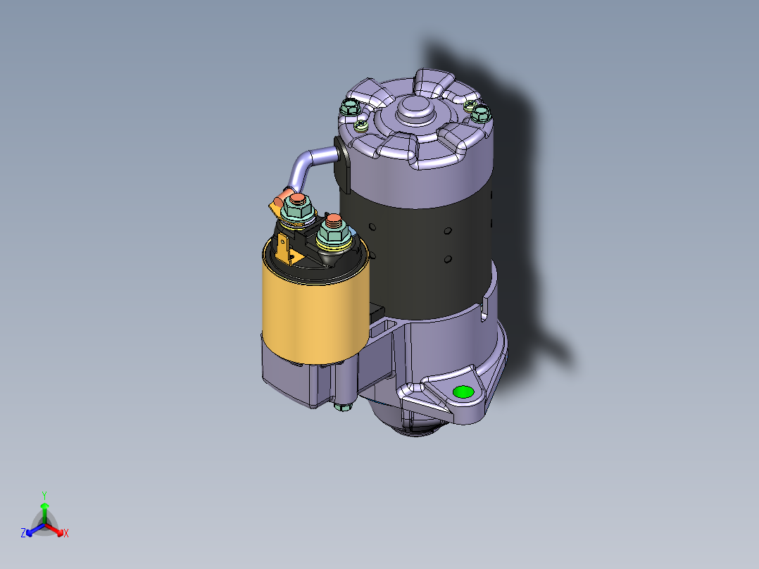 汽车起动机设计正等轴测图