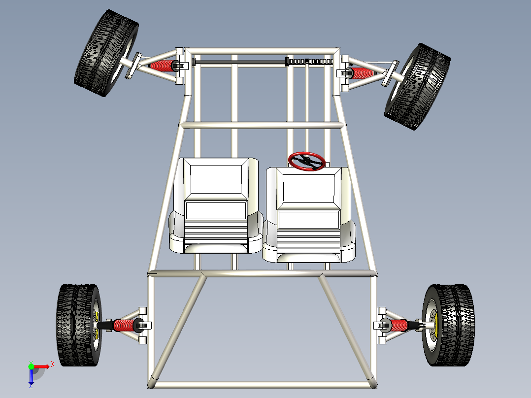 B3003662-越野车卡丁车俯视图