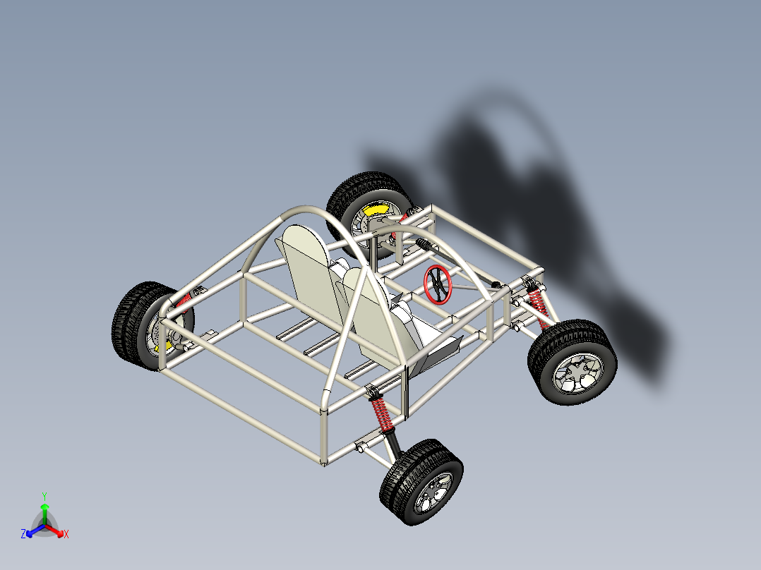 B3003662-越野车卡丁车正等轴测图