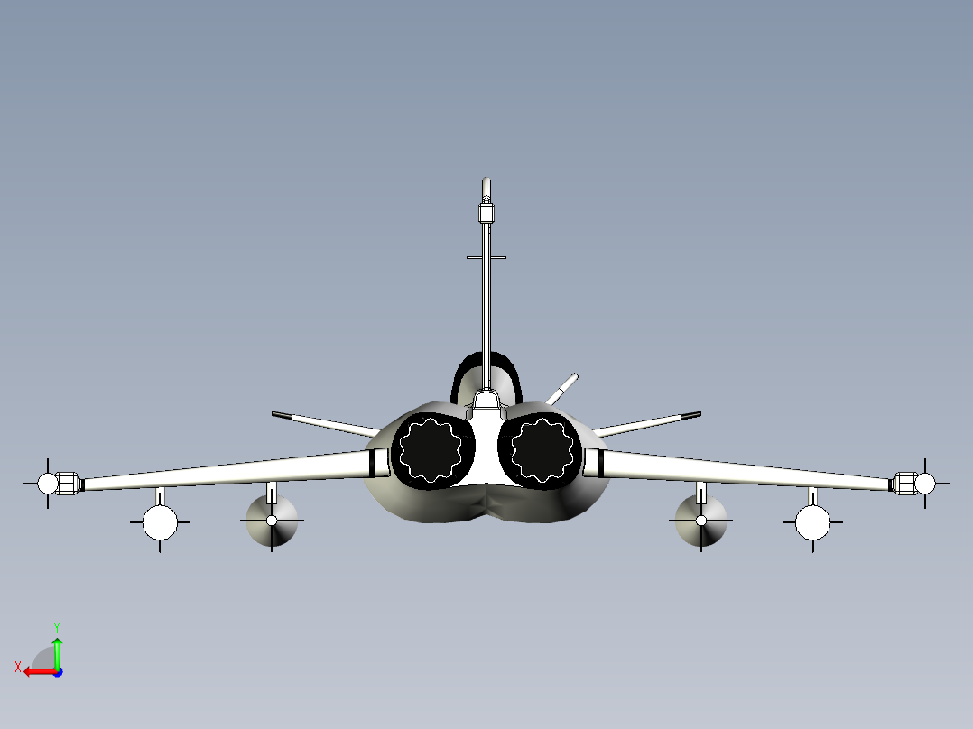 B3004183-Rafale 战斗机后视图