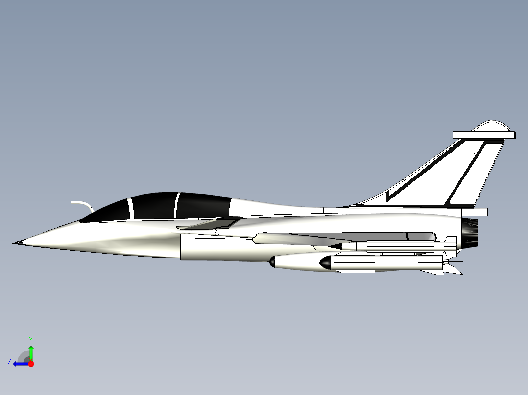 B3004183-Rafale 战斗机右视图