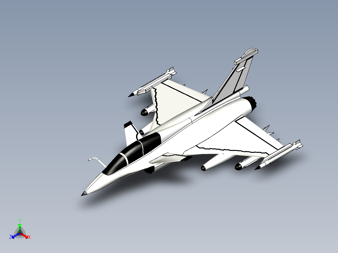 B3004183-Rafale 战斗机正等轴测图
