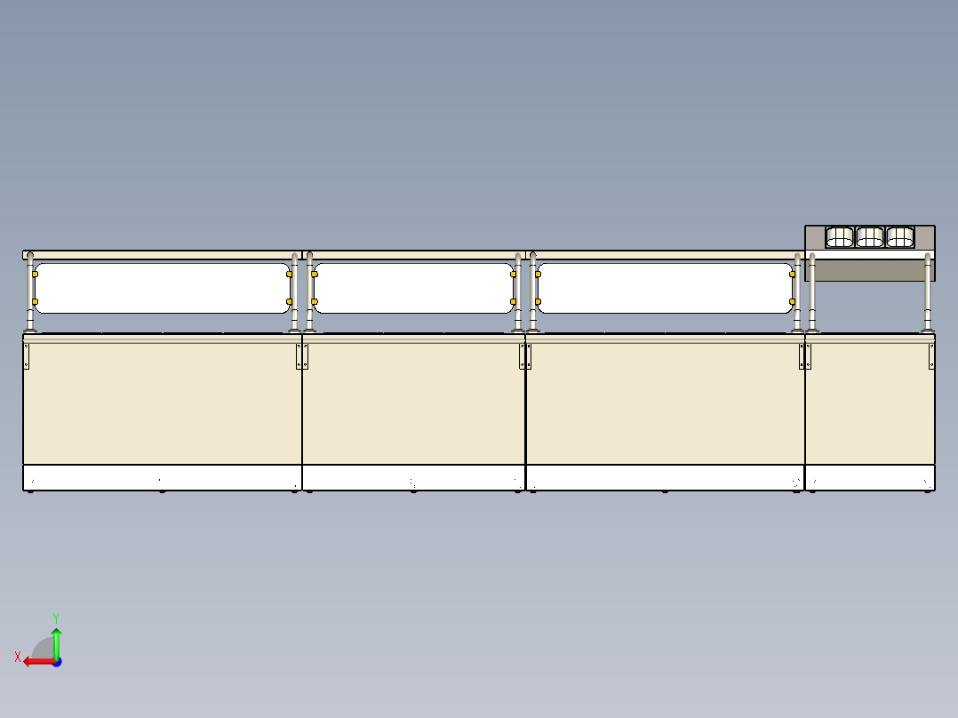 B3004161-快餐保温菜品柜后视图