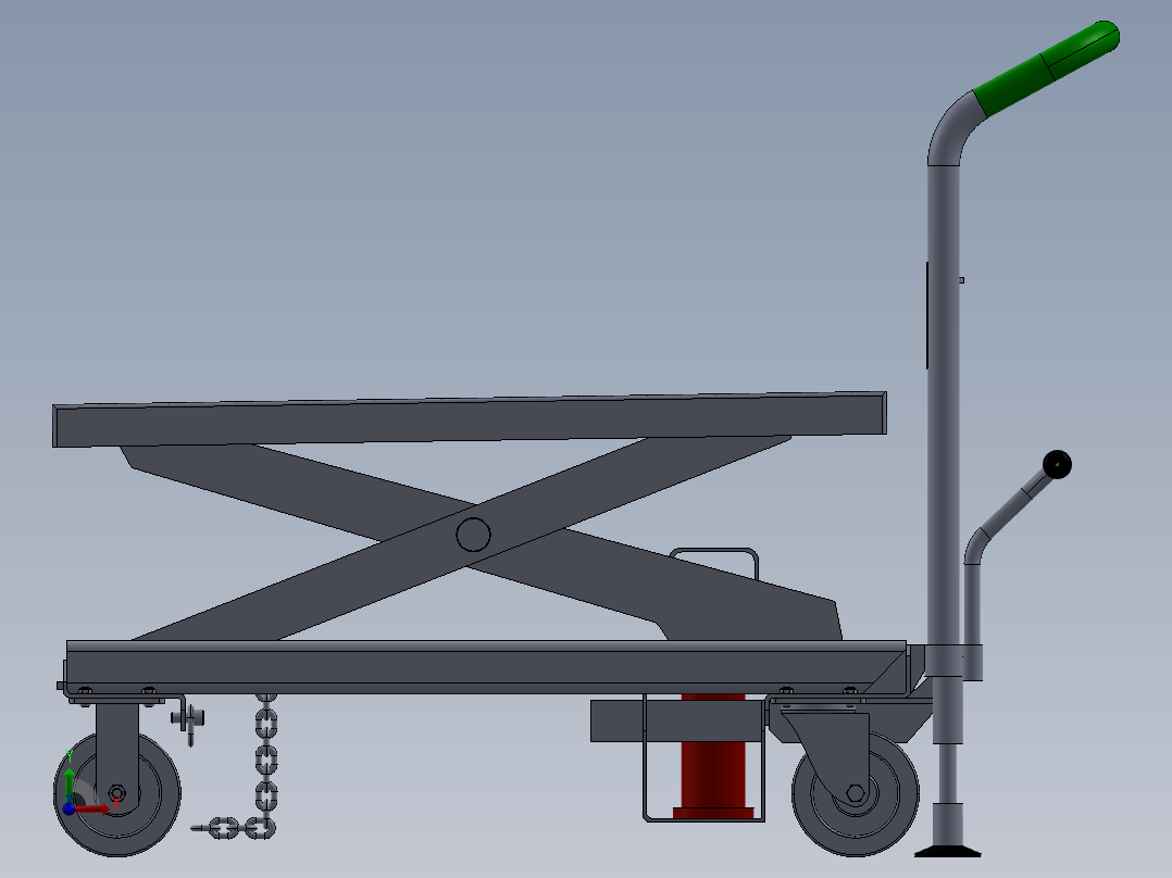 剪叉式升降机 、升降车剪刀式液压前视图