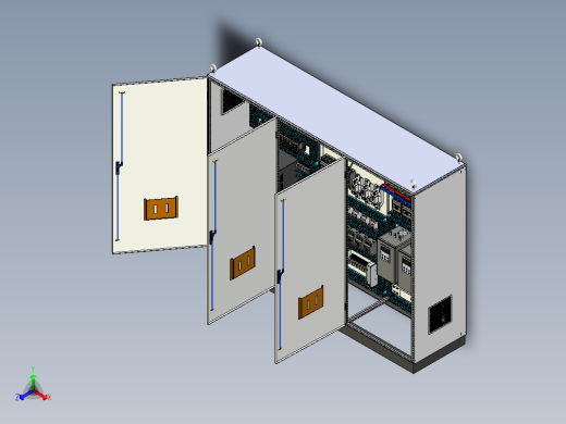 三柜组装变频器刀开关plc软启动控制柜 56435