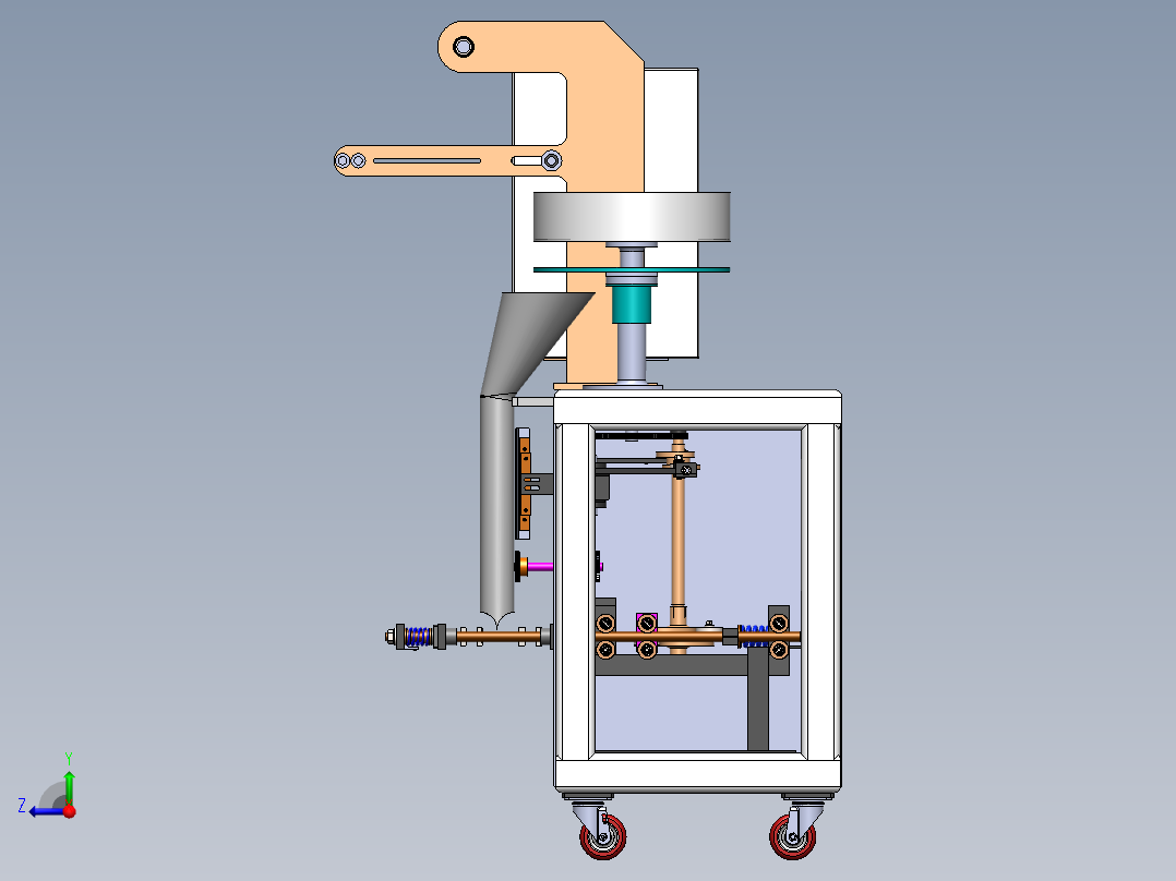 双联凸轮驱动同步定中夹紧热封+双联凸轮驱动同步夹紧右视图