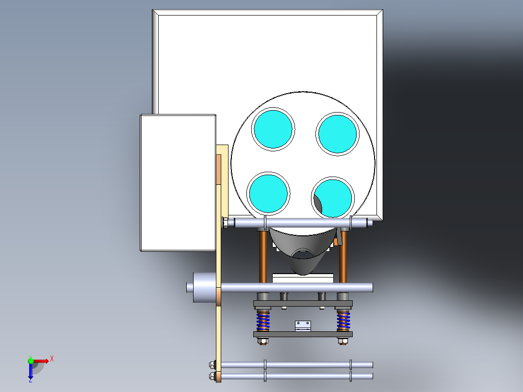 双联凸轮驱动同步定中夹紧热封+双联凸轮驱动同步夹紧俯视图