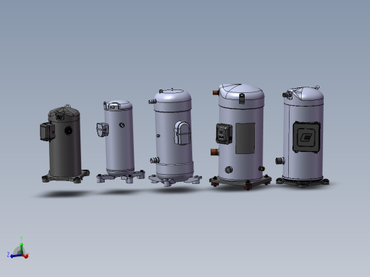 5款HAVC涡旋压缩机-制冷器模型