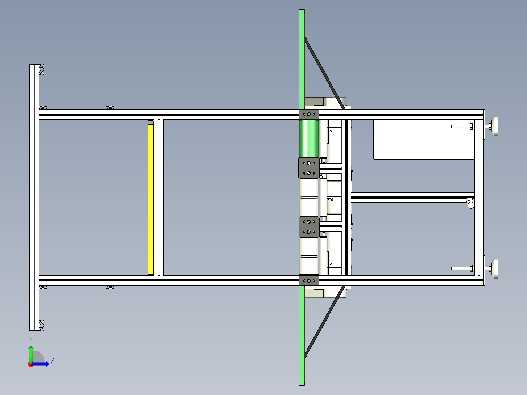 6米三皮带流水线左视图