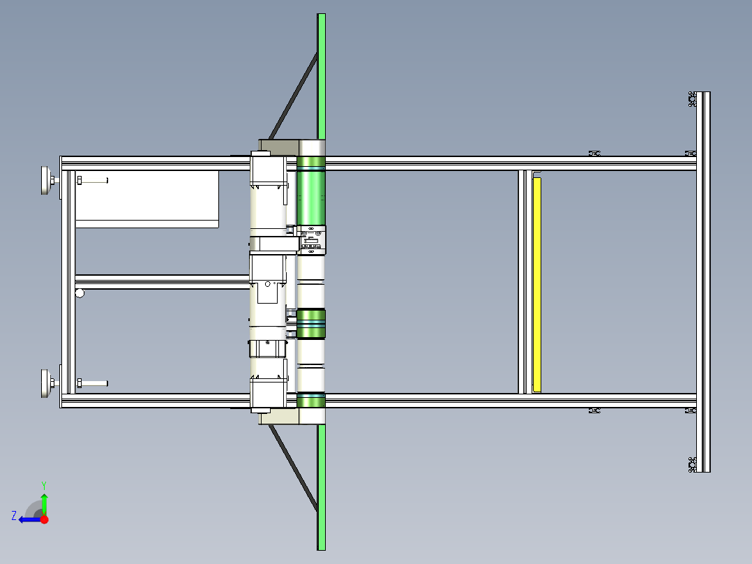 6米三皮带流水线右视图