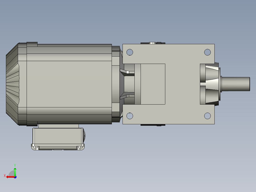 R47DRE90L4-电机后视图