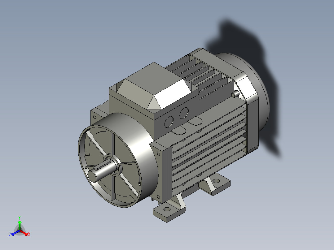 IMB35H80-180(YE2YE3)通用电机YE3-80M1-2-B35主视图