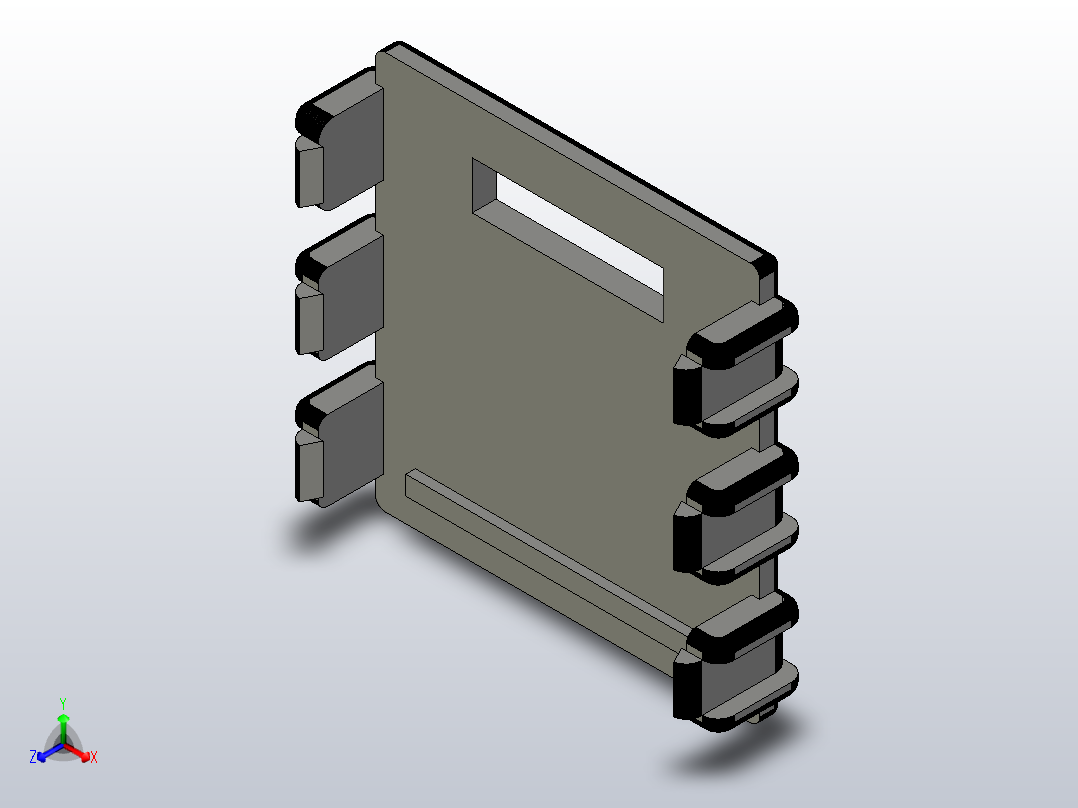 8针杜邦连接器盒主视图