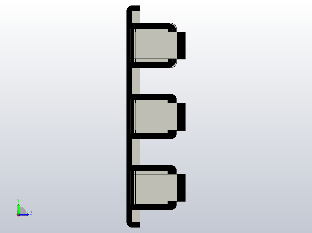 8针杜邦连接器盒左视图