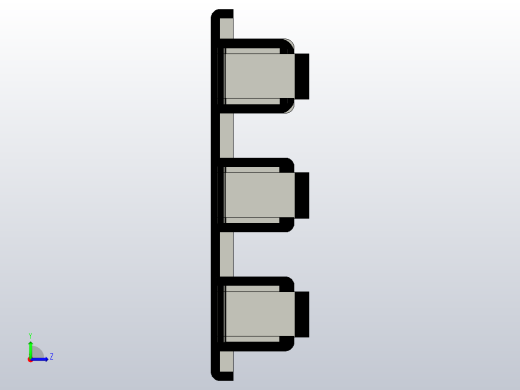 8针杜邦连接器盒左视缩略图