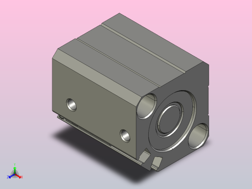 超薄气缸ACQ20x10S_0_+_CS1-G-1正等轴测缩略图