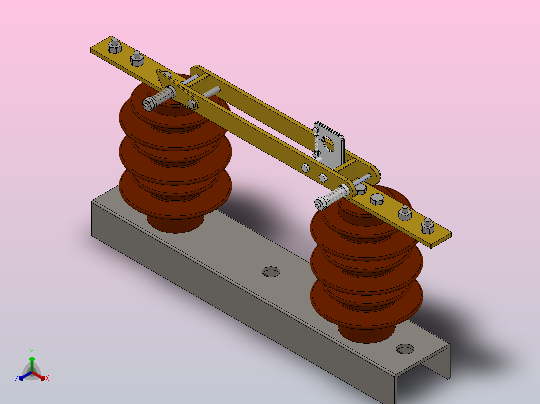 GW9-12户外高压隔离开关刀闸[GW9-12╱630]主视图
