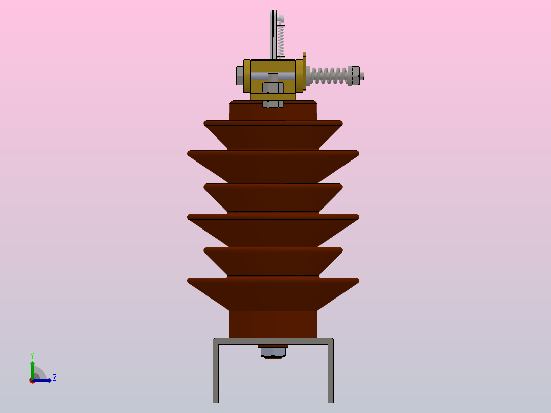 GW9-12户外高压隔离开关刀闸[GW9-12╱630]左视图