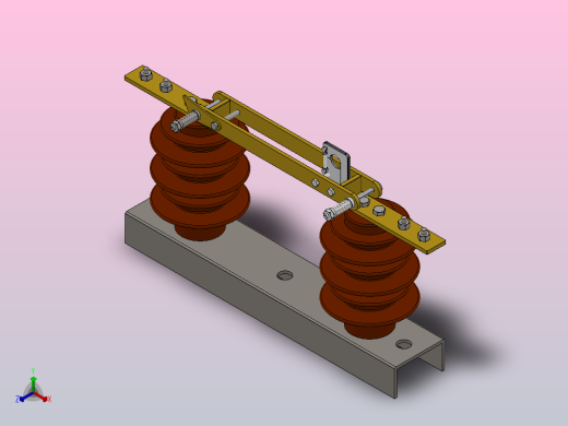 GW9-12户外高压隔离开关刀闸[GW9-12╱630]正等轴测缩略图