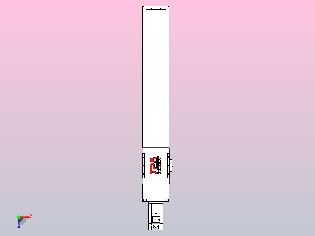 滚珠丝杠直线轴带导轨全封闭TPA-HCR-110D-1610C-L550-M-Y-P40-N3俯视图
