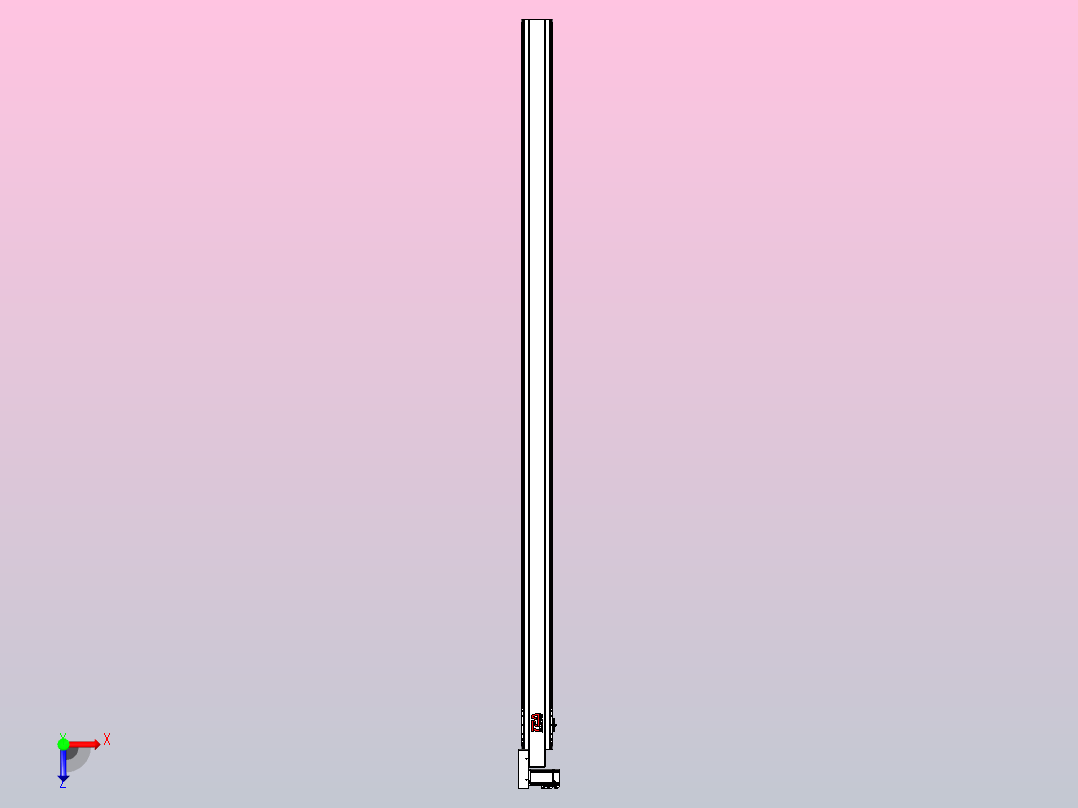 皮带直线轴半封闭可选导轨TPA-HNB-120D-110-L2550-ML-Y-P40-N3俯视图
