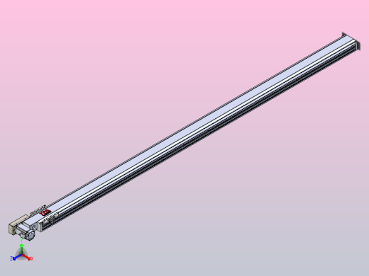 皮带直线轴半封闭可选导轨TPA-HNB-120D-110-L2550-ML-Y-P40-N3正等轴测缩略图