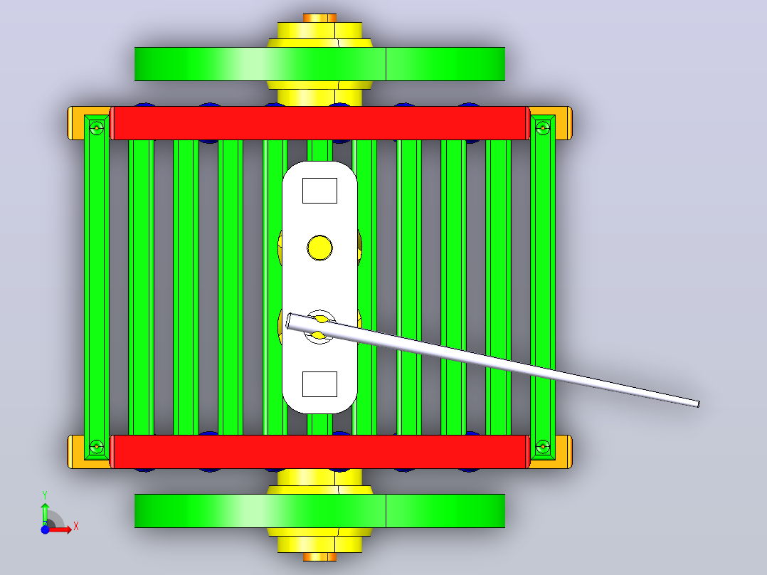 木制甘蔗粉碎机wooden-sugarcane-模型格式为 catia前视图