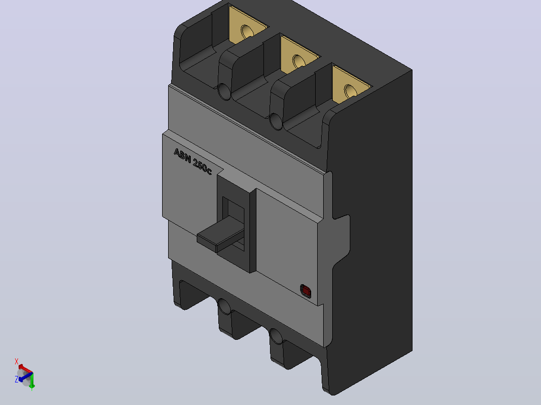 LSIS MCCB ABN200A 3P断路器主视图
