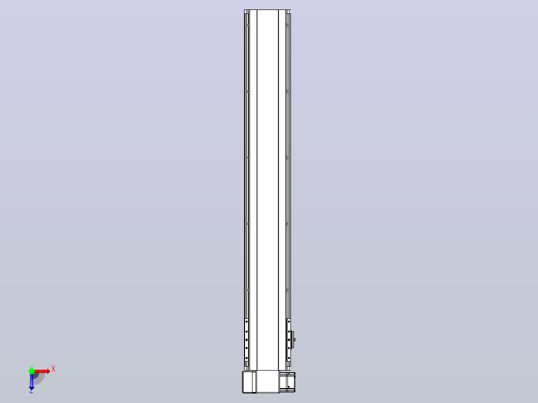 皮带直线轴半封闭可选导轨TPA-HNB-140D-120-L850-LP-C-P40-N3俯视图