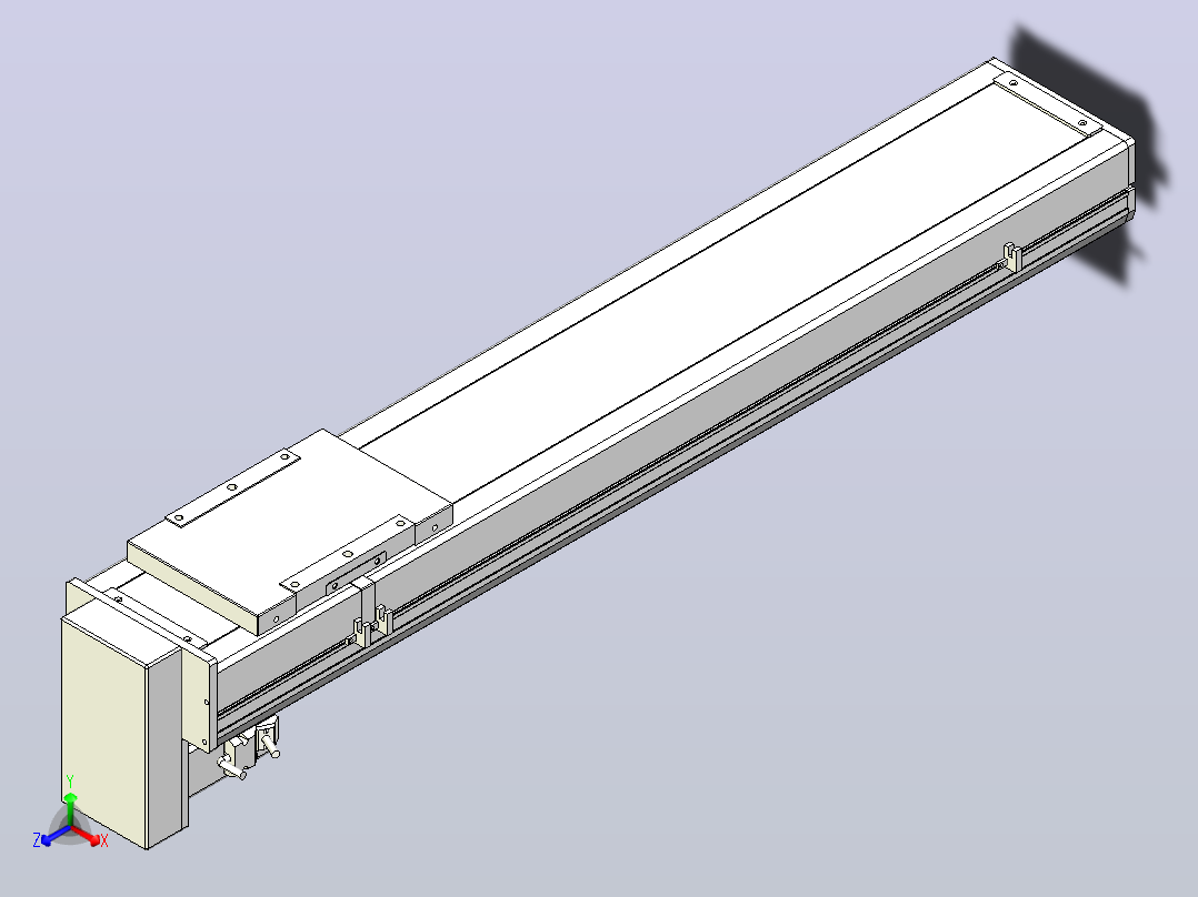 无尘螺杆滑台KCH17-BM（750W）KCH17-750-BM-750W-C4主视图