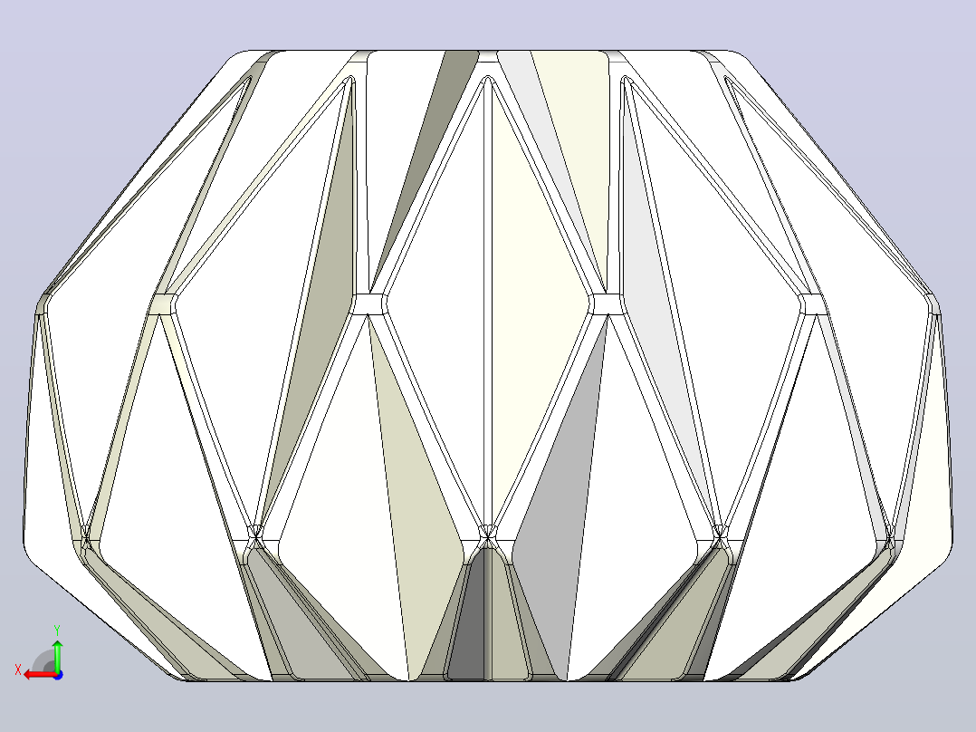 复杂3D建模后视图