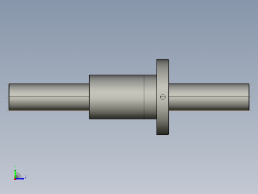 FFB3210-2滚珠丝杆3D模型左视缩略图