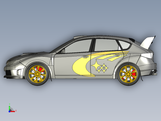 27-斯巴鲁 impreza wrx SolidWorks stp前视缩略图