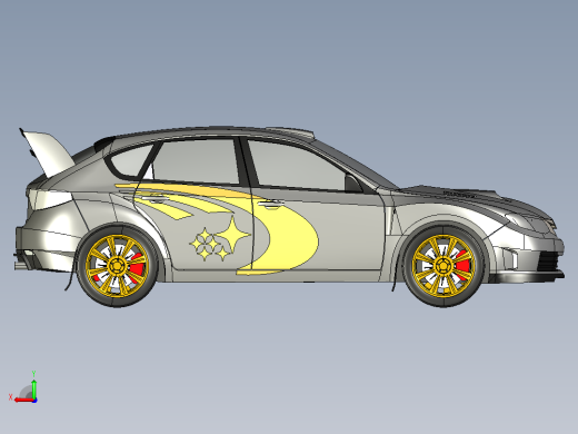 27-斯巴鲁 impreza wrx SolidWorks stp后视缩略图