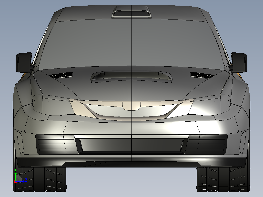 27-斯巴鲁 impreza wrx SolidWorks stp左视图