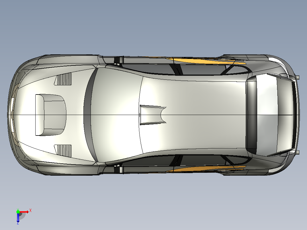 27-斯巴鲁 impreza wrx SolidWorks stp俯视图
