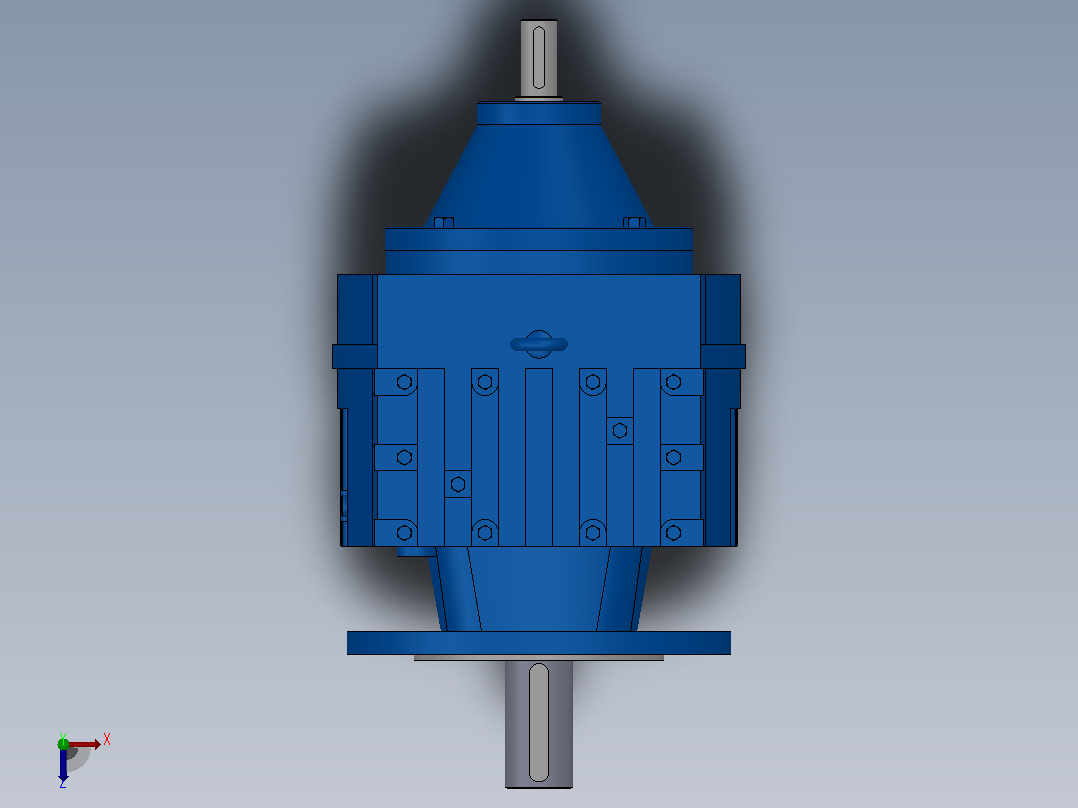 RFS67法兰轴伸式斜齿轮减速机RFS67-4.29-M1-Φ200俯视图