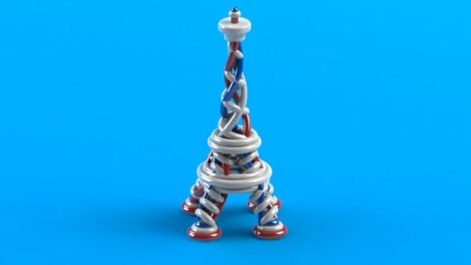 螺旋形埃菲尔铁塔(彩色)缩略图