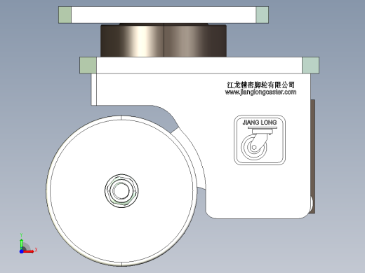 4轮组减震脚轮前视缩略图