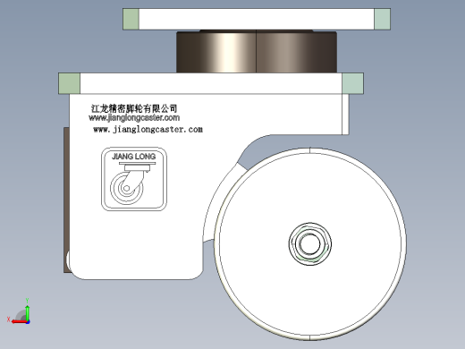 4轮组减震脚轮后视缩略图